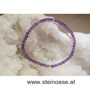 Armband Amethyst facettiert 3mm